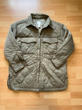 H&M Green Quilted Shacket